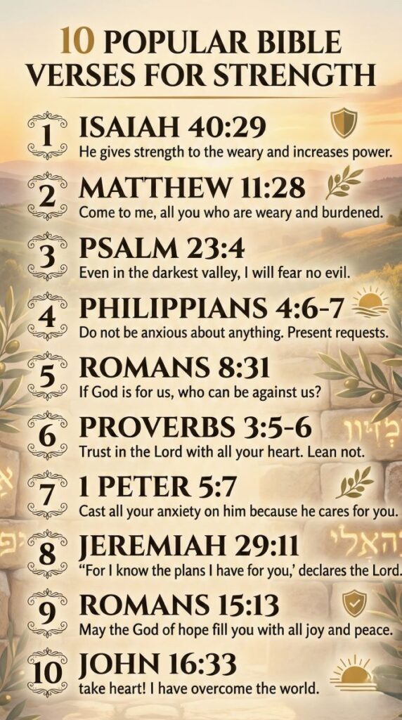 best bible verses about strength for daily encouragement